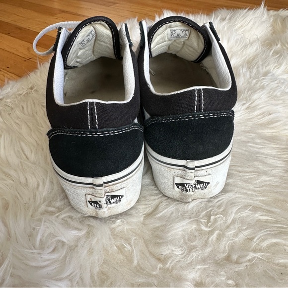 vans old skool stackform black white platform shoes 8 - Picture 4 of 6